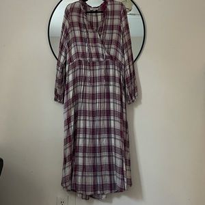 Plaid maxi dress
